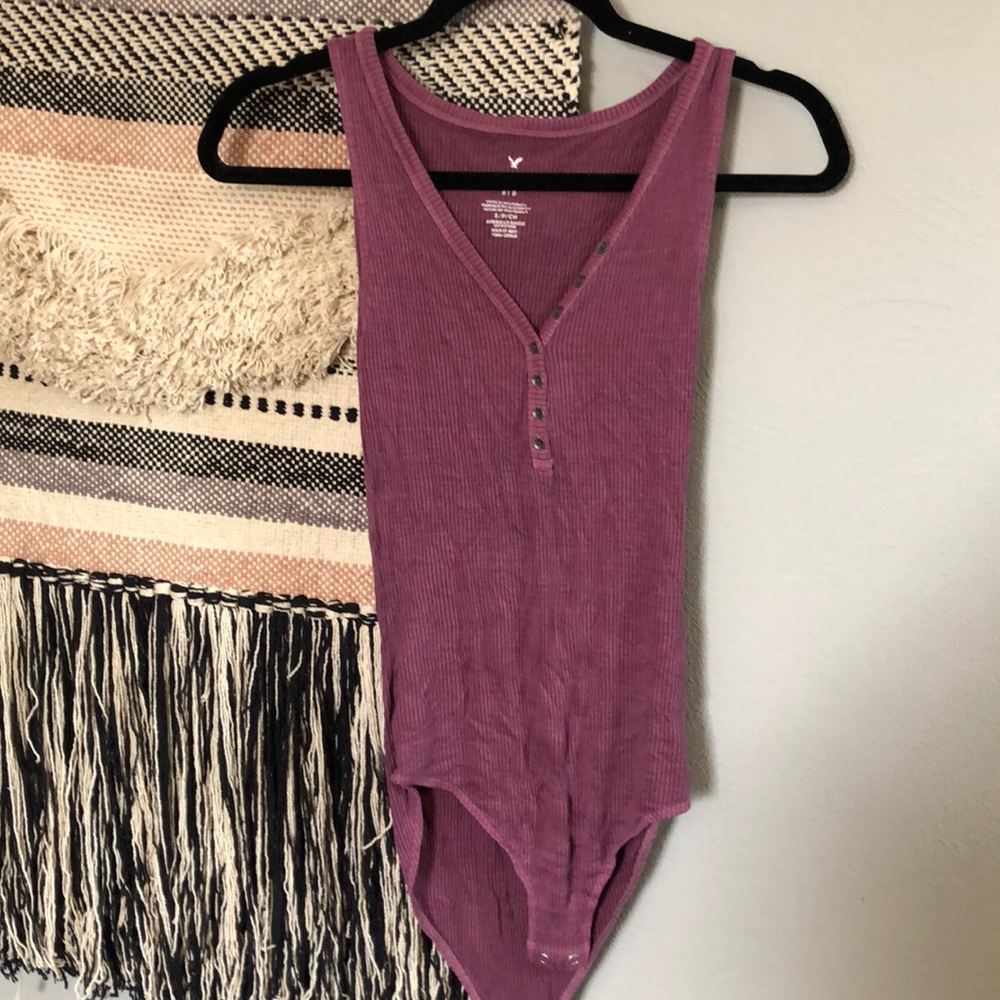 American Eagle soft & sexy S bodysuit purple